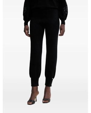 Twinset Pearl-Detail Tack Trousers - Black