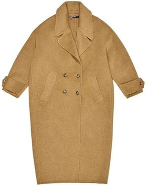 Bimba Y Lola Buttoned Coat - Natural