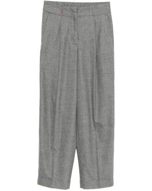 Peserico Pantalon Droit À Plis - Gris