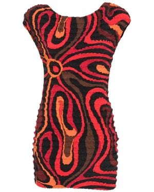 PUCCI Crinkled Mini Dress - Red