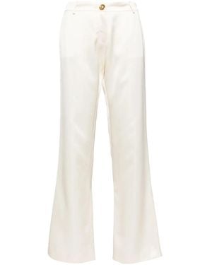 Giambattista Valli Pantaloni Con Bottoni Color Oro - Bianco