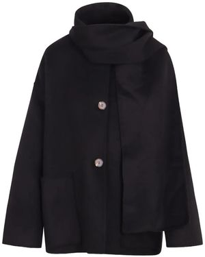 Jovonna London Alken 2 Scarf-Detail Jacket - Black