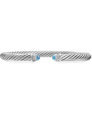 David Yurman Sterling Classic Cable Diamond Bracelet (5Mm) - Multicolour