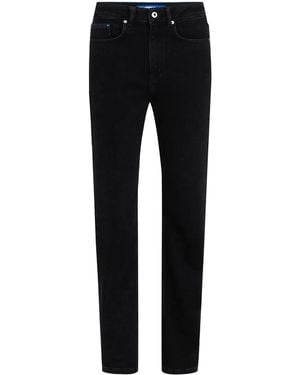 KARL LAGERFELD High-Rise Straight-Leg Jeans - Black