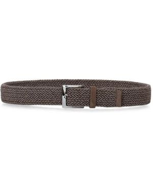Orciani Woven Wool Belt - White