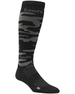 Reebok Crossfit Compression Camo-Print Knee Socks - Black