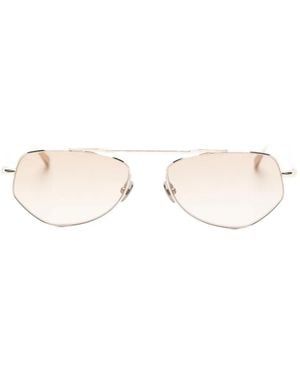 Ahlem Julien Geometric-Frame Sunglasses - Natural