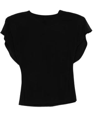 Norma Kamali Blusa Drappeggiata - Nero