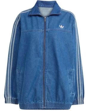 adidas Adilenium Denim Jack Met Streepdetail - Blauw