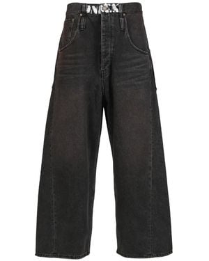 Protocol Index Oversized-Fit Washed Jeans - Black