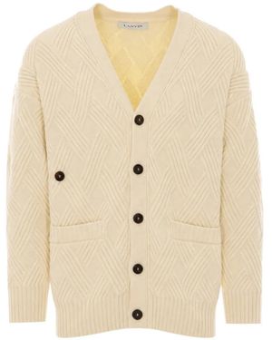 Lanvin Cloud V-Neck Cardigan - Natural