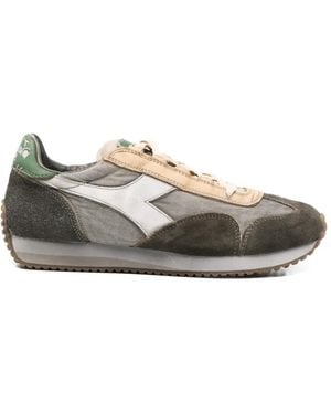 Diadora Equipe Dew Detail Leather Trainers - Grey
