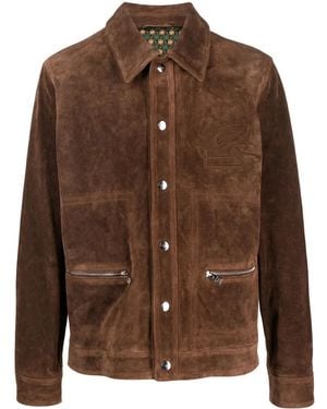 Etro Suede Shirt Jacket - Brown