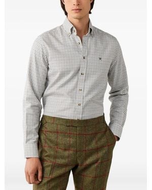 Hackett Check-Pattern Shirt - Grey