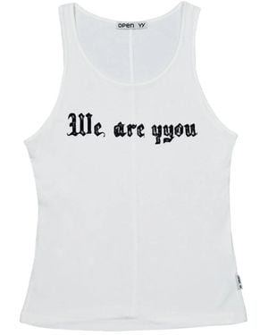 OPEN YY Graphic-Print Tank Top - White