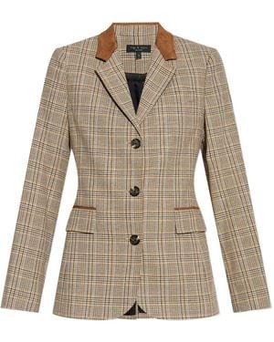 Rag & Bone Geruit Jack Met Suède Afwerking - Naturel