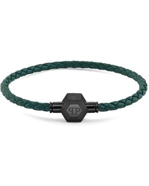 Philipp Plein Pulsera Trenzada Enigma - Verde