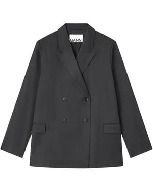 Ganni Blazer Doppiopetto - Grigio