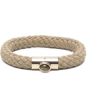 Isabel Marant Alma Braided Gemstone-Embellished Bracelet - Metallic