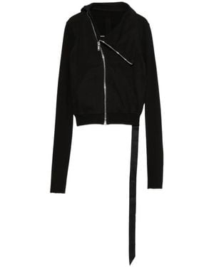 Rick Owens Sudadera Con Cremallera Asimétrica - Negro