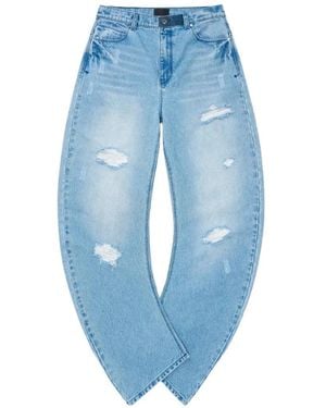RTA Xander Barrel-Leg Jeans - Blue
