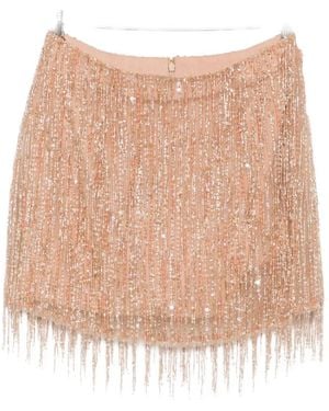 Aje. Glisten Embellished Skirt - Natural