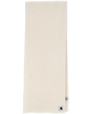 Carhartt Mira Logo-Patch Scarf - White