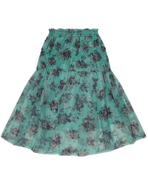 Renli Su Gonna A Fiori - Verde