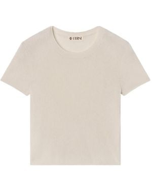 ÉTERNE Cashmere short-sleeve T-shirt - Weiß