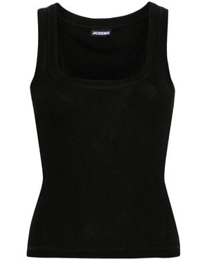 Jacquemus Le Debardeur Gros Grain Top - Black