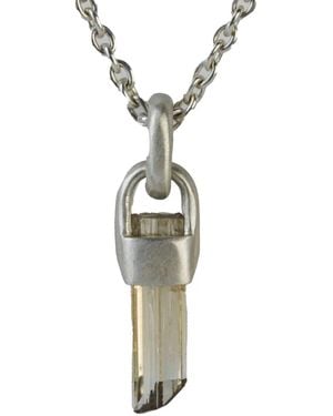 Parts Of 4 Collier Talisman En Argent Sterling Serti D'Elbaïte - Métallisé