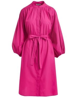 Essentiel Antwerp Long-Sleeves Midi Dress - Pink