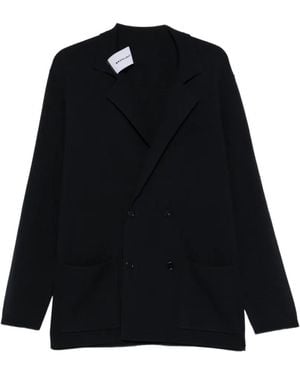 Tagliatore Double-Breasted Knitted Jacket - Black