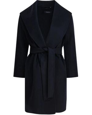 Max Mara Messi Wool Coat - Blue