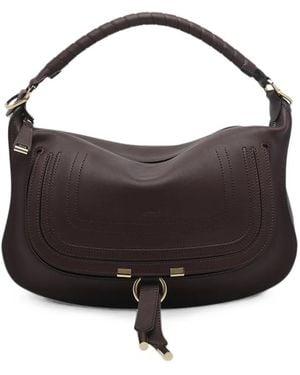 Chloé Marcie レザー ショルダーバッグ S - ブラウン