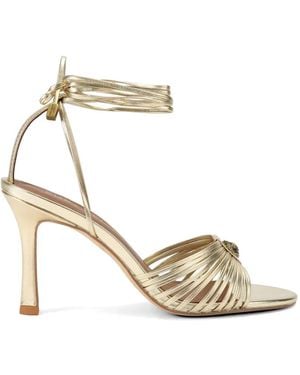 Kurt Geiger 90Mm Leather Heeled Sandals - Metallic