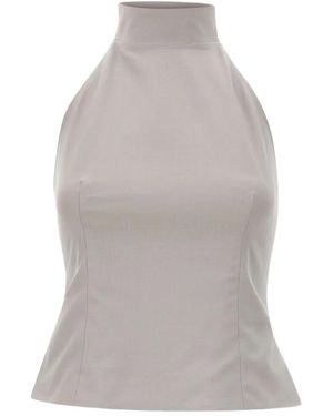 Remain Top Con Scollo All'Americana - Grigio