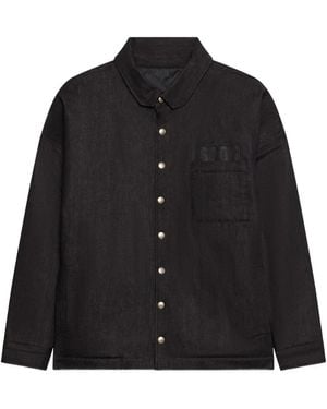 Gcds Giacca-Camicia Con Inserti - Nero