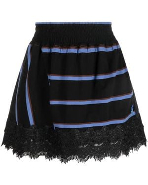 Koche Mini-Rok Met Gewelfde Afwerking - Zwart