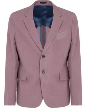 Paul Smith ツーボタン リネンジャケット - パープル