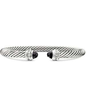 David Yurman Sterling Classic Cable Diamond Bracelet (5Mm) - White
