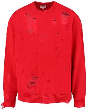 Charles Jeffrey Pull À Effet Usé - Rouge
