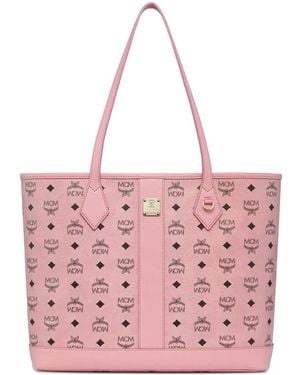 MCM Medium Liz Visetos Tote Bag - Pink