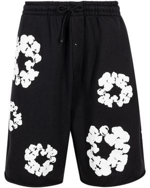 DENIM TEARS The Cotton Wreath Shorts - Black