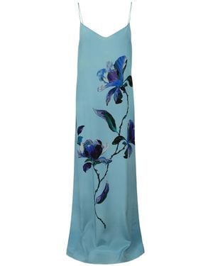 Ermanno Scervino Floral-Print Maxi Dress - Blue