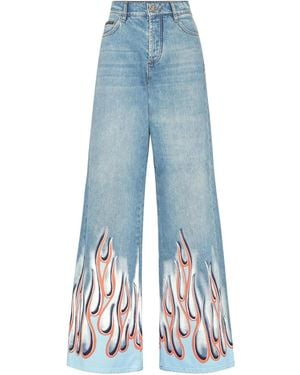 Philipp Plein Flame Skater Jeans - Blauw