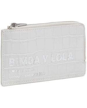 Bimba Y Lola Embossed Zip Wallet - White