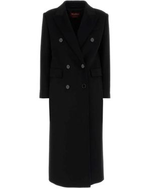 MMC Studio Effige Double-Breasted Coat - Black