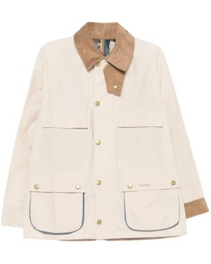Barbour X Paul Smith Manteau En Velours Côtelé - Natural