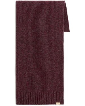 Woolrich Gerippter Mouline Wollschal - Lila